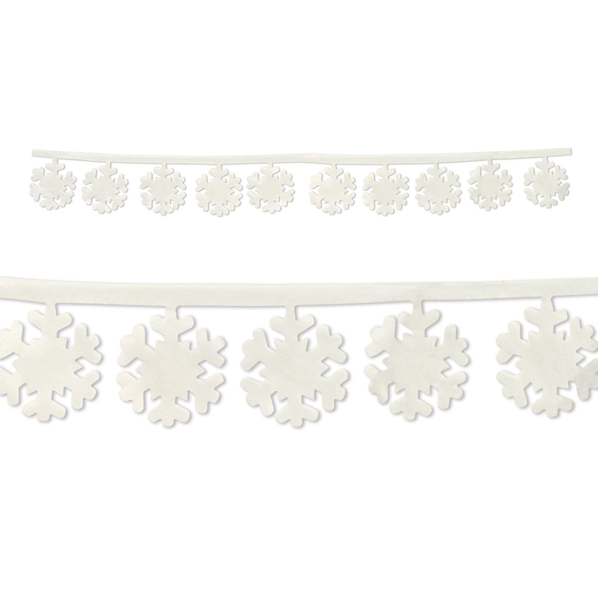 Beistle 3.9ft. Snowflake Fabric Garlands, 4ct.